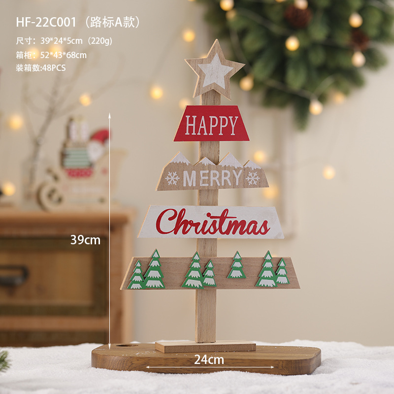 Bienvenido al alfabeto de madera creativa decoración navideña árbol de navidad decoraciones de mesa decoraciones navideñas Feliz Navidad