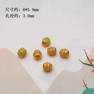 four-leaf clover, yellow Buddha of Wealth, Zərgərlik ara hissələri - diamond-encrusted-barrel-beads