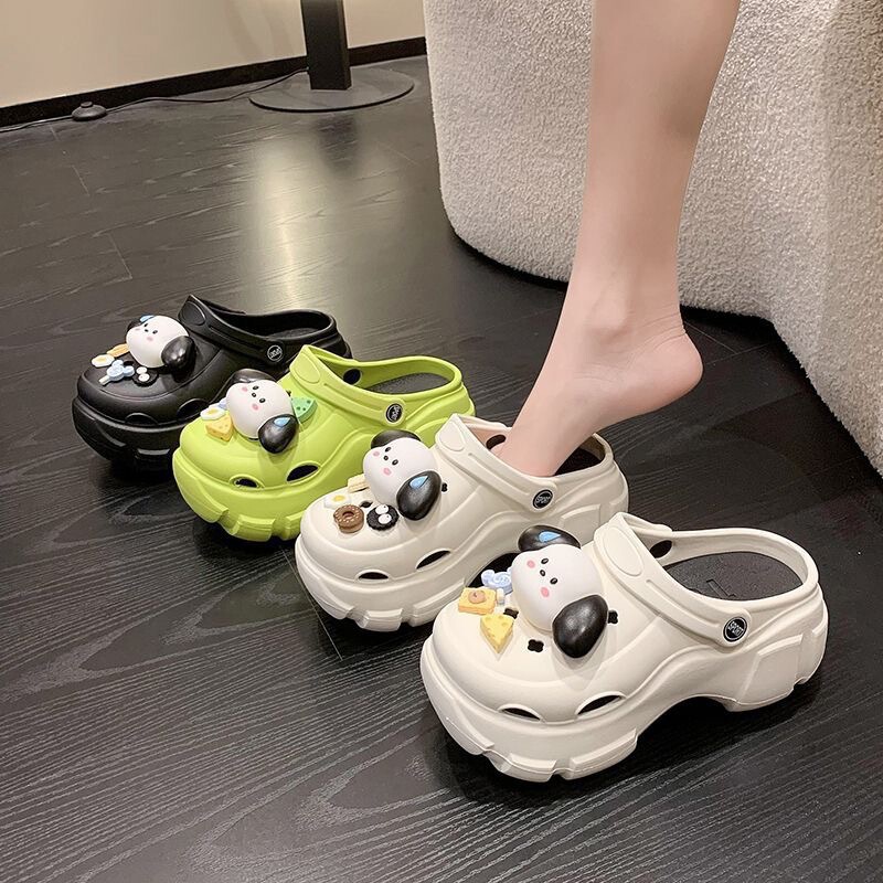 EVA hole shoes women's summer outdoor wear shit feeling increased thick bottom non-slip Fashion Net red cute beach sandals