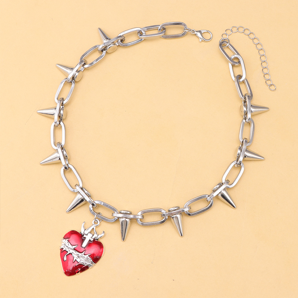 Vacation Classic Style Cross Heart Shape Alloy Choker Wholesale display picture 6