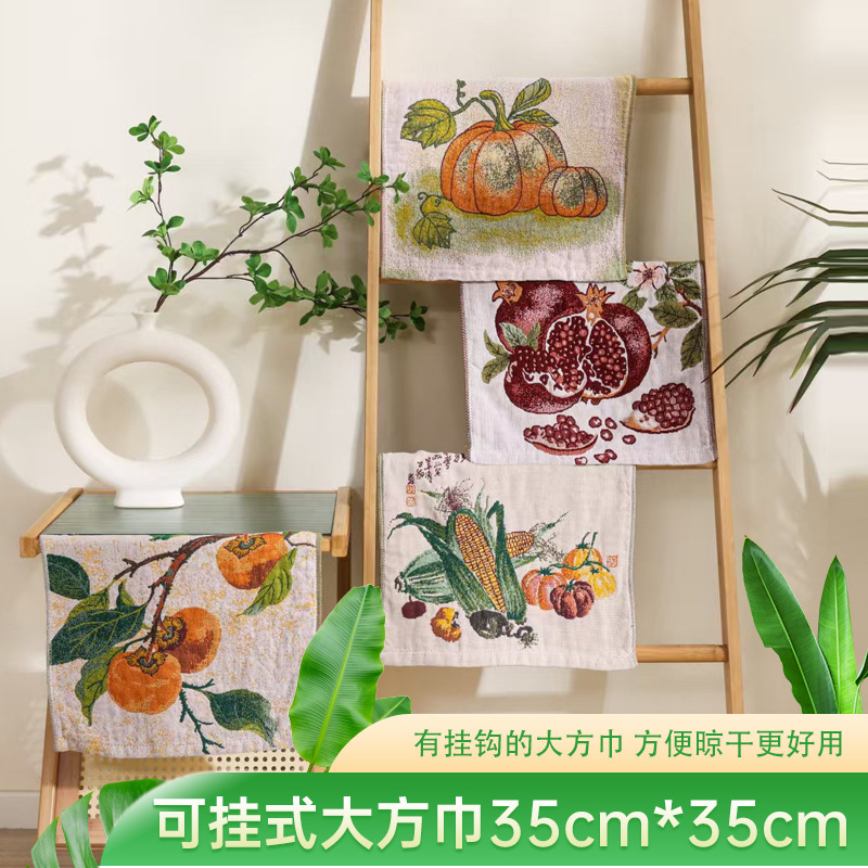 Pure Cotton Gauze Towel, Chinese Style High-End Hand Towel, Light Luxury Jacquard Children's Towel, Face Washcloth, Cross-Border Bestseller Pure Cotton Gauze Towel, Chinese Style High-End Hand Towel, Light Luxury Jacquard Children's Towel, Face Washcloth, Cross-Border Bestseller