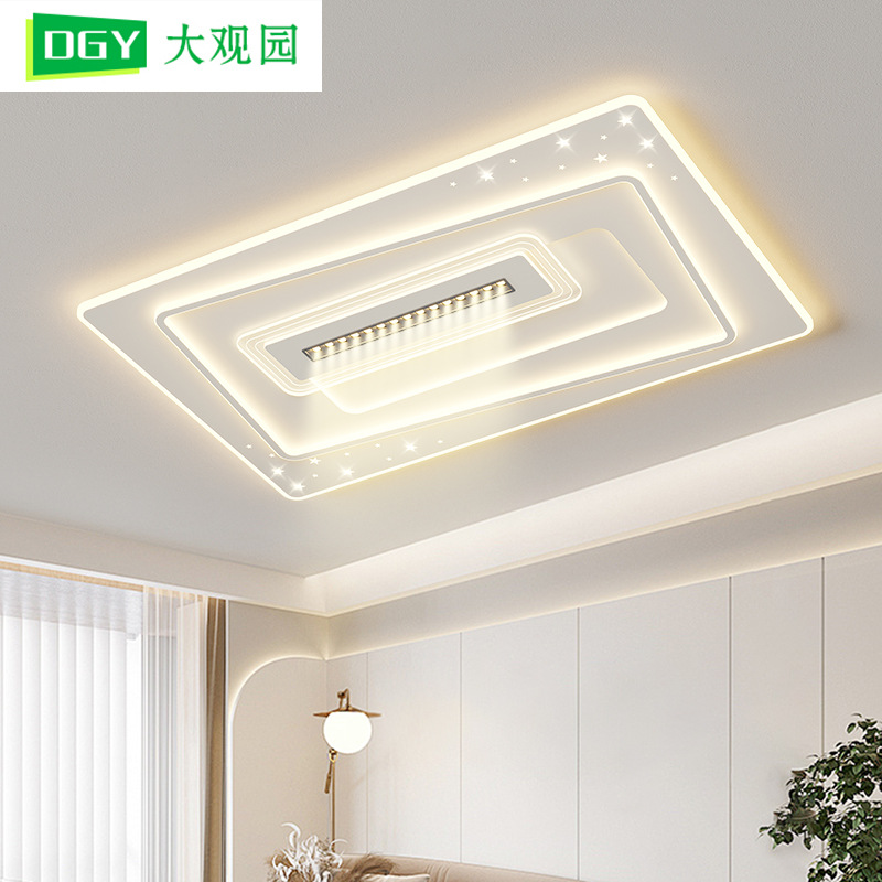 Grand View Garden lámpara de sala de estar moderna y simple lámpara de techo del dormitorio 2026 nueva moda personalidad lámpara Zhongshan 448L