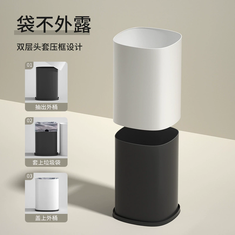 Big square high quality garbage can stainless steel