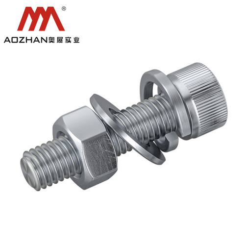 OZON OZP 316L A4-80 stainless steel DIN912 hexagon socket bolt and flat washer combination 