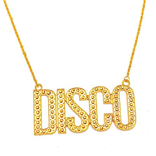 ディスコパーティーDISCOレターノンフェードネックレスパーソナライズヒップホップ合金スネークボーンチェーンジュエリーリング卸売|undefined