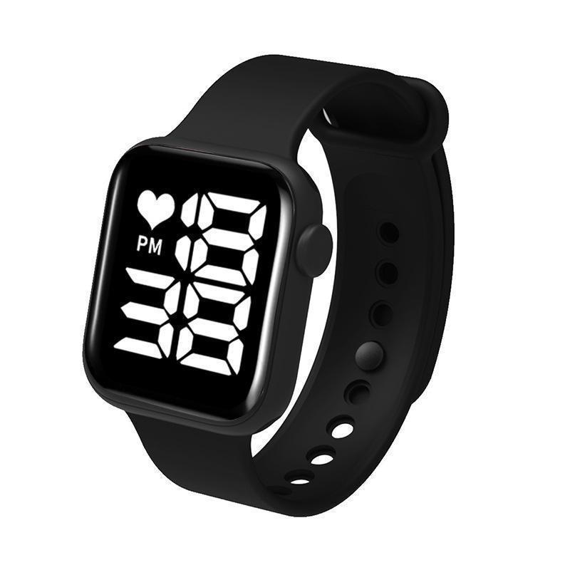 Reloj Digital LED Cuadrado 50m de Silicona y Plástico Impermeable 50m para Estudiantes y Niños