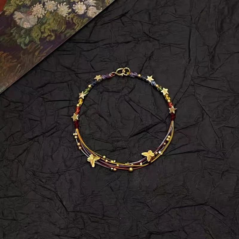 「Rainbow Gypsophila」新しい中国風レインボースターロープブレスレットドーパミンマルチカラーブレスレットファッションハンドアクセサリー|undefined