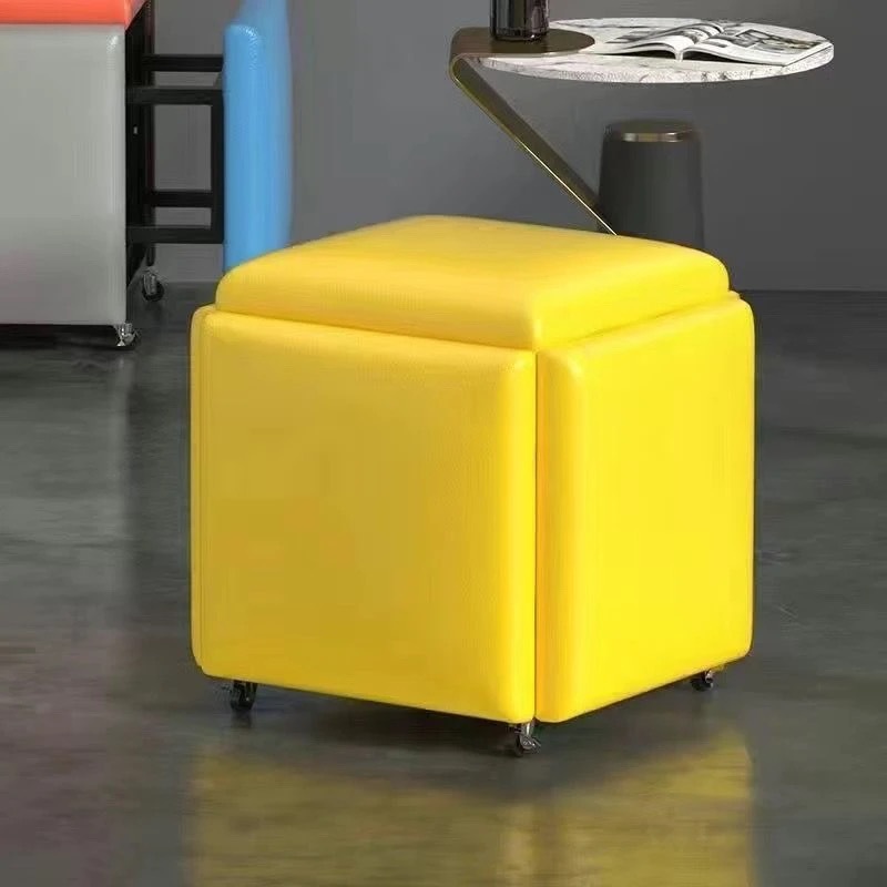 ルービックキューブコンビネーションスツール家庭用積み重ね可能なソファ小さなスツールリビングルームコーヒーテーブル多機能収納スクエアスツールベンチ|undefined