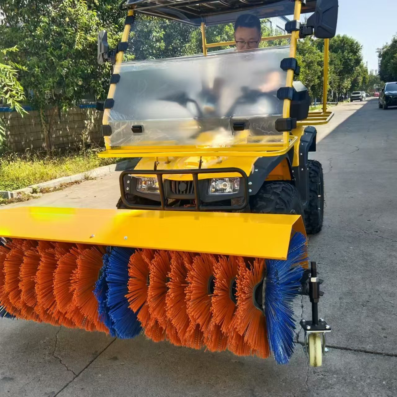 工厂现货物业公园街道厂区座驾式扫雪车 大马力园区清雪机 扬雪机