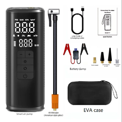 Cross-border wireless smart car, Hava nasosu - v1-002-6000mah-smart-clipeva-case-black