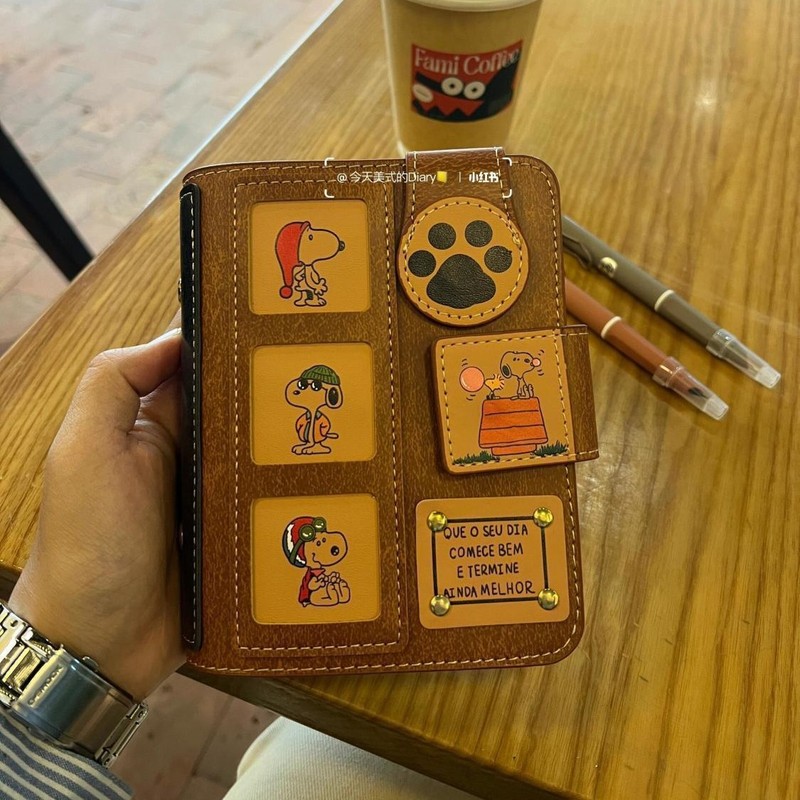 小红书同款史努比A7笔记本复古ins风皮质活页手账本学生日记本子|undefined