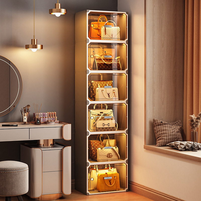 [Nursing Type] Bag Storage Cabinet, Bedroom Storage Rack, Bag Rack, Household Dust-Proof Multi-Layer Large-Capacity Bag Cabinet