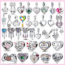 PAMELA 925 Sterling Silver Love Heart Charm Sister Family Op