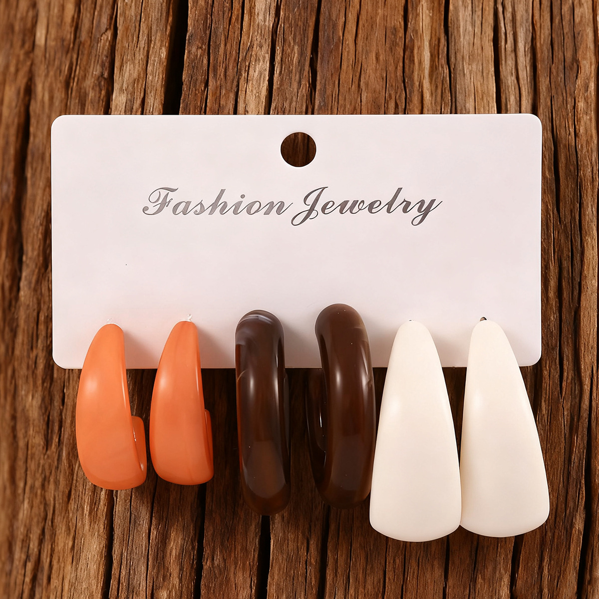 Conjunto de aretes de aro oscuros