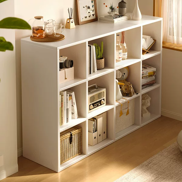 Carefully Selected Bookshelf Storage Rack, Floor-Standing Grid Cabinet, Living Room Cabinet, Storage Cabinet, Multi-Layer Book Storage, Reading Low Bookcase