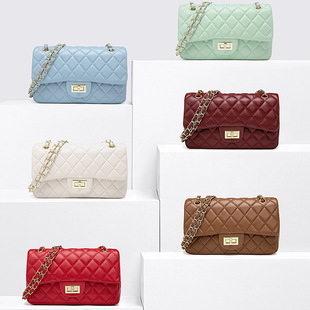 Shoulder bag, summer one-shoulder bag, small bag with diamond pattern, 2023, chain bag, Chanel style