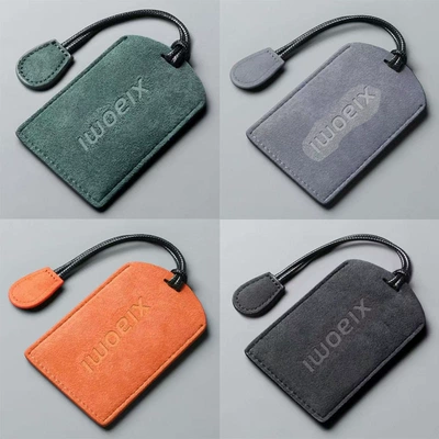 Car key bag — Leather Unisex Nfc Protective - dark-green-xiaomi-simple-rope