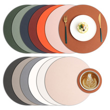 现货pvc双面荔枝纹皮革餐桌垫酒店家用餐盘垫防滑碗垫方形隔热垫