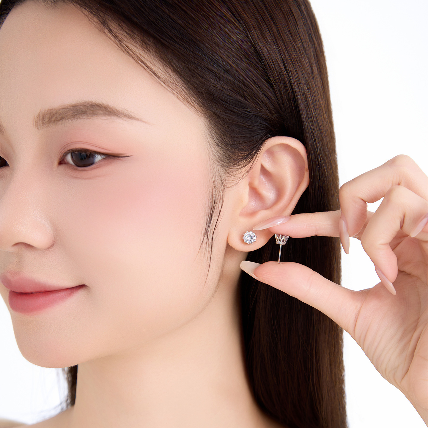 Pendientes de Corona con Gemas Artificiales de Aleación, Galvanizado, Diseño de Flores, para Mujer
