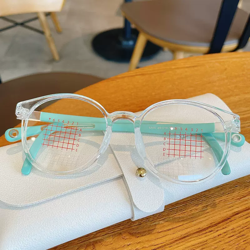 儿童眼镜5806尾部挂耳款式TR90硅胶软镜架平光镜近视5806轻便
