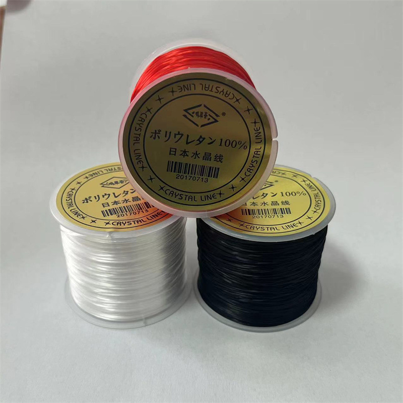 Premium Elastic Line for Bracelets & Jewelry Making - Red Black White