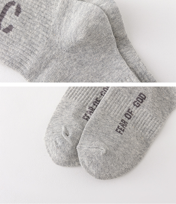 Männer Strëmp Hierscht a Wanter nei FOG Haaptlinn ABC alphanumeresch trendy Sportsstil High Street Sportsocken_voghion.com