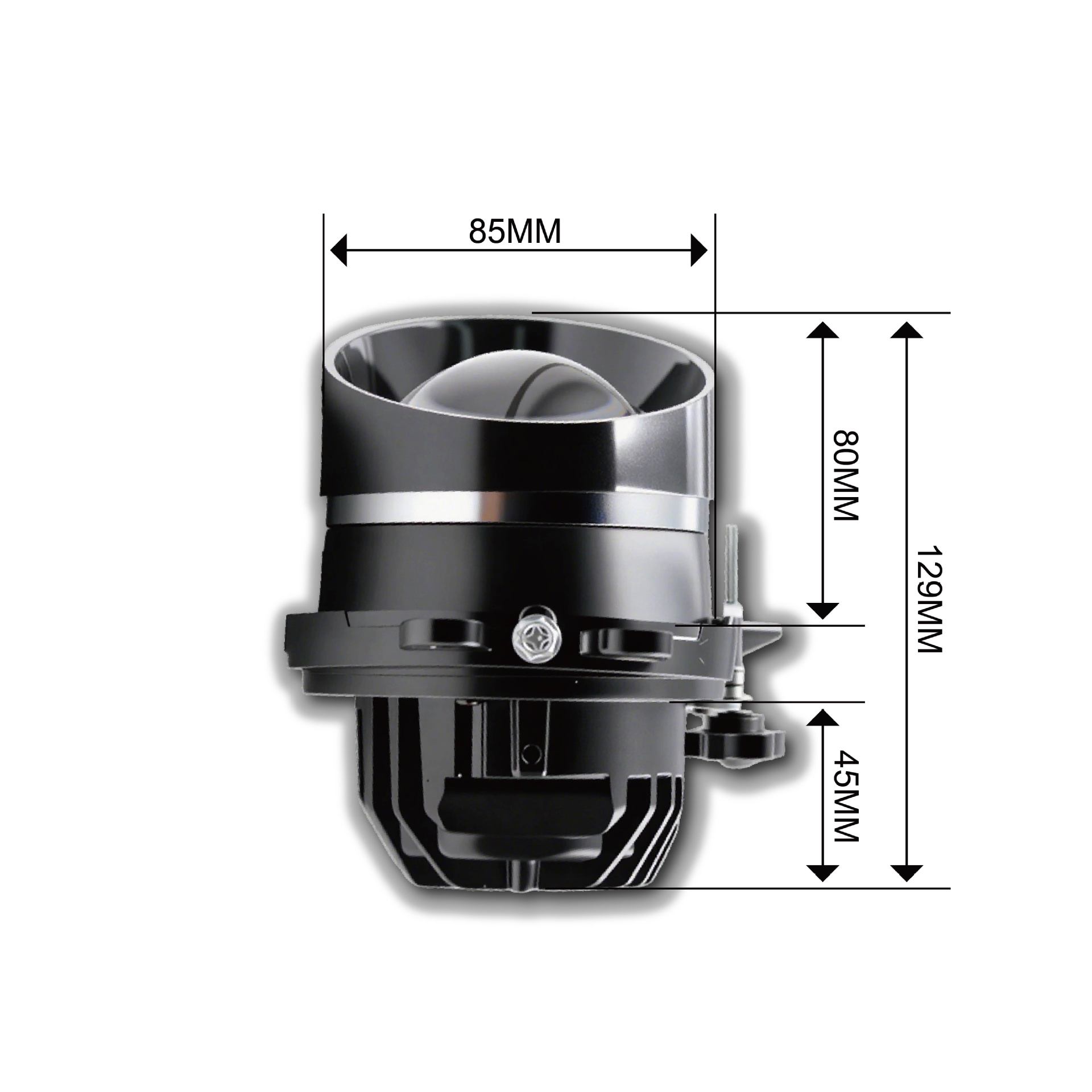 Nuevo láser J6 lámpara de niebla de doble lente LED del automóvil 3.0 pulgadas faro tricolor luz alta y baja transformación general