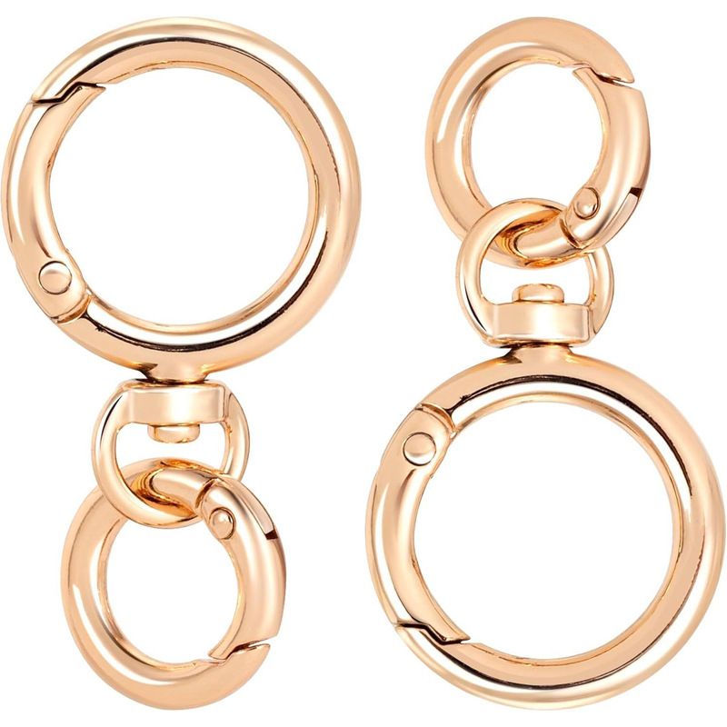Metal Zinc Alloy Spring Buckle DIY Open Ring Circular Ring Movable Keychain Women's Bag Accessories Hook Buckle Connecting Ring Metal Zinc Alloy Spring Buckle DIY Open Ring Circular Ring Movable Keychain Women's Bag Accessories Hook Buckle Connecting Ring