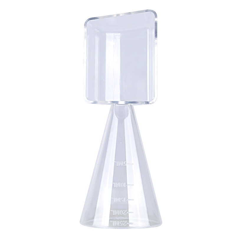 Cuchara medidora escala taza de medición cuchara de doble cabeza taza de doble propósito PP suministros experimentales peluquería belleza Marea en polvo plástico transparente belleza