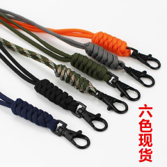 既製品販売ラウンドカラー手織りキーホルダーカラビナ携帯電話 ID 紛失防止強力な首吊りストラップ