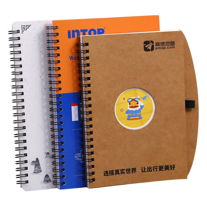 Ноутбук на катушке A5 работа фабрики ноутбук с вкладными листами мультфильм милый ноутбук оптом ноутбук из крафт-бумаги