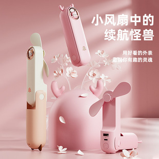 Portable folding handheld fan usb outdoor camping fan desktop stand mute mini charging treasure small fan