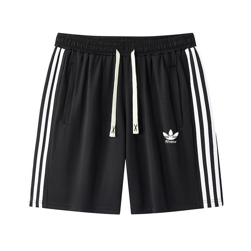 Summer Clover Sports Casual Pants Men's and Women's Three Bar Ice Silk Shorts Men's Elastic Quick-drying Sports Casual