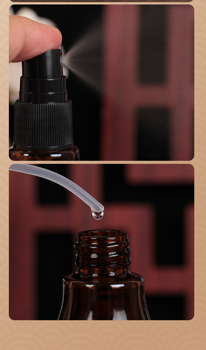 Mugwort Skin Clearing Liquid Spray 30ml Ai Cao Qing Fu Ye Herbal Topical in use