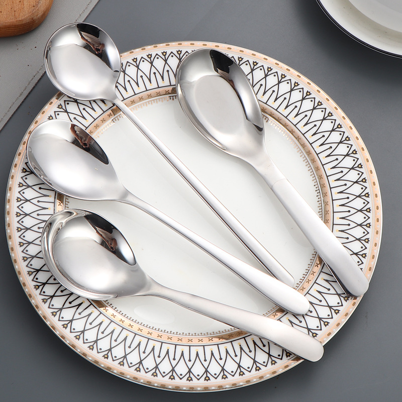 304 cucharas de acero inoxidable explotadas engrosadas profundizar cucharas de comida cucharas de arroz cucharas