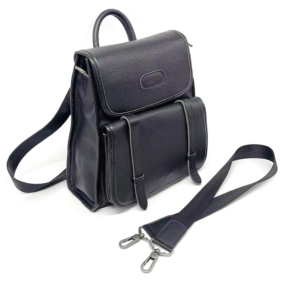 Backpack, Cowhide Women's Bag, Black Casual Shoulder Bag, Backpack, Backpack, Backpack_voghion.com