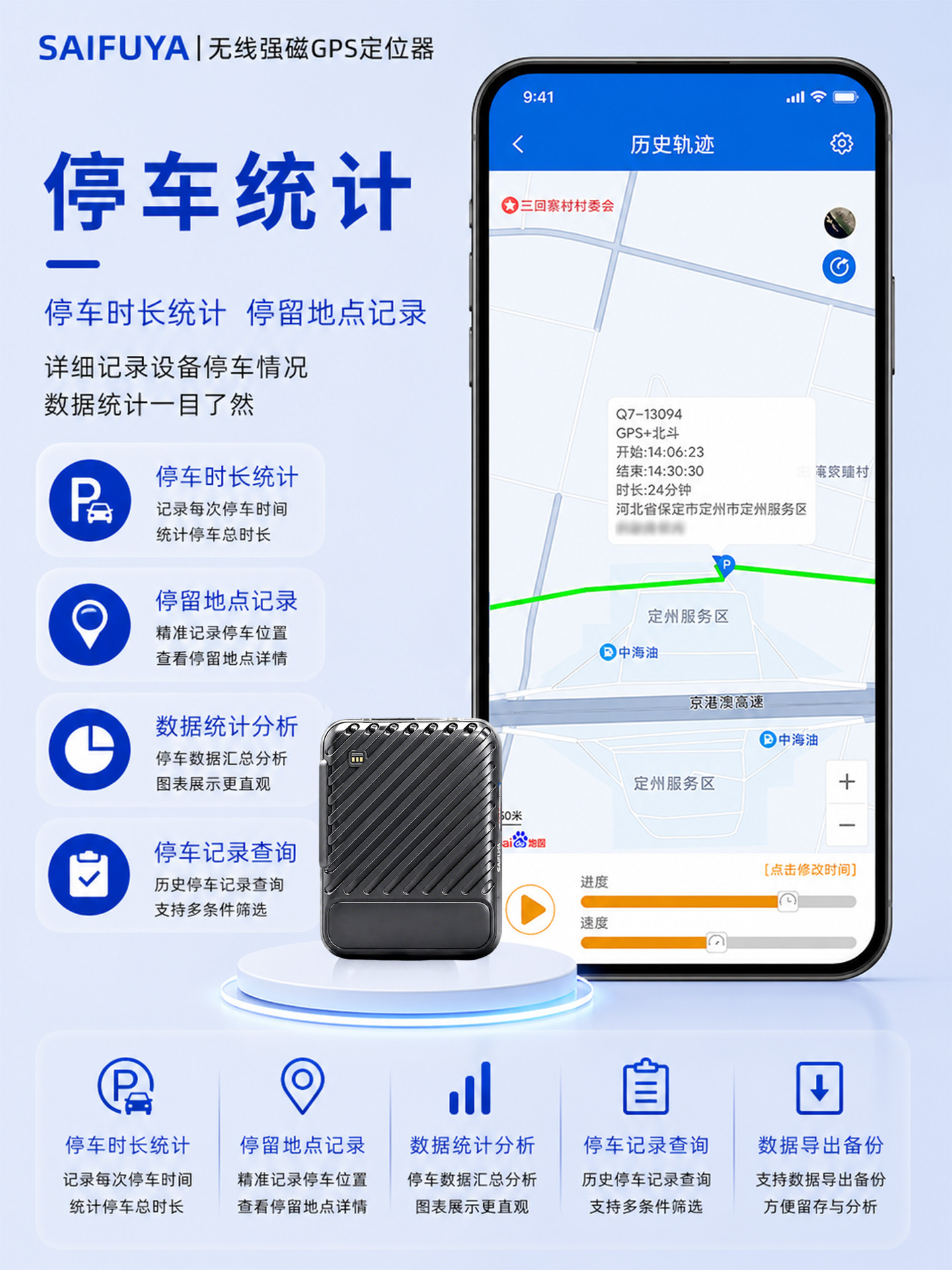 Yunzhixing 4G Wireless Beidou GPS Locator for Overseas Vehicles, Anti-Loss Device for Cars and Motorcycles, Rechargeable, Strong Magnetic Positioning