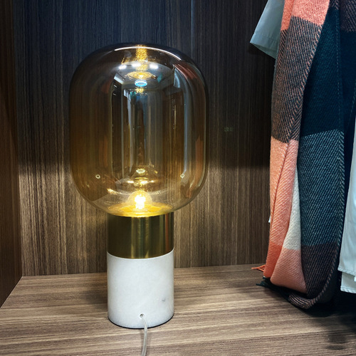 Modern Nordic Minimalist Creative Designer Bedroom Bedside Study Living Room Dining Room Lamp Marble Glass Table Lamp
