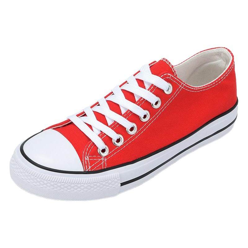 Spring and Autumn Men's Shoes Trendy Shoes White Canvas Shoes Men's Korean-style Low-top Shoes Student Lace-up Board Shoes Lovers Women's Shoes