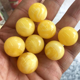 Amber Beeswax Chicken Oil Yellow Floating Flower Scattered Beads Round Beads Star Moon Accessories King Kong Accessories Woolen Chain Accessories Fluorescent Floating Water