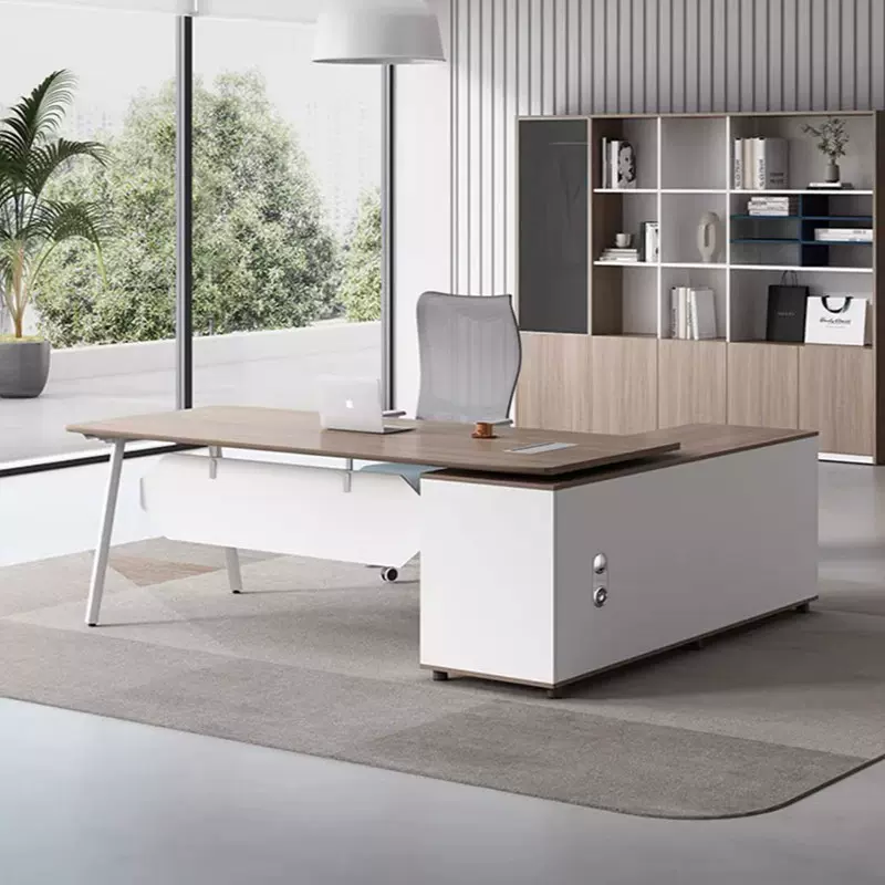老板桌简约现代总裁桌单人办公室家具大班桌子经理办公桌椅主管桌