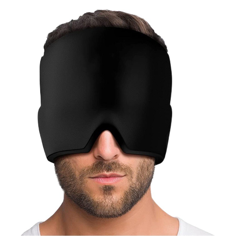 Nueva cubierta de cabeza de compresa fría transfronteriza aliviar el dolor de cabeza cómoda bolsa de hielo máscara de ojo compresa caliente TAPA DE compresa de hielo fisioterapia cabeza de gel calmante