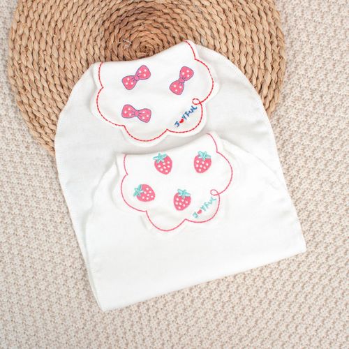 Children's sweat-absorbent towel kindergarten can write the baby's name pure cotton gauze sweat-proof towel embroidered pad sling breathable type A