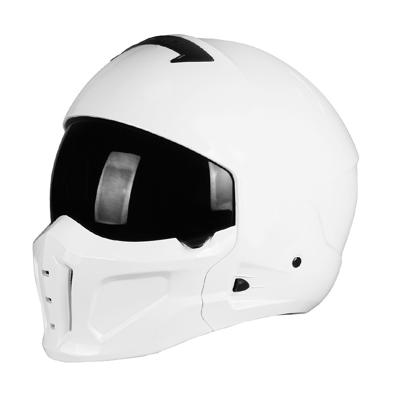 Certificación 3C casco de motocicleta retro casco completo locomotora eléctrica hombre y mujer invierno cuatro estaciones casco escorpión combinación de medio casco
