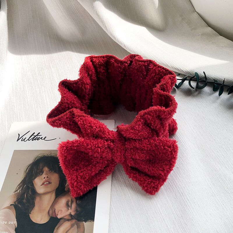 Otoño y invierno dibujos animados peluche lavar la cara cinturón de cabello máscara de mujer lavar la cara cinturón de cabello impermeable estereoscópico impermeable adornamientos de cabello al por mayor