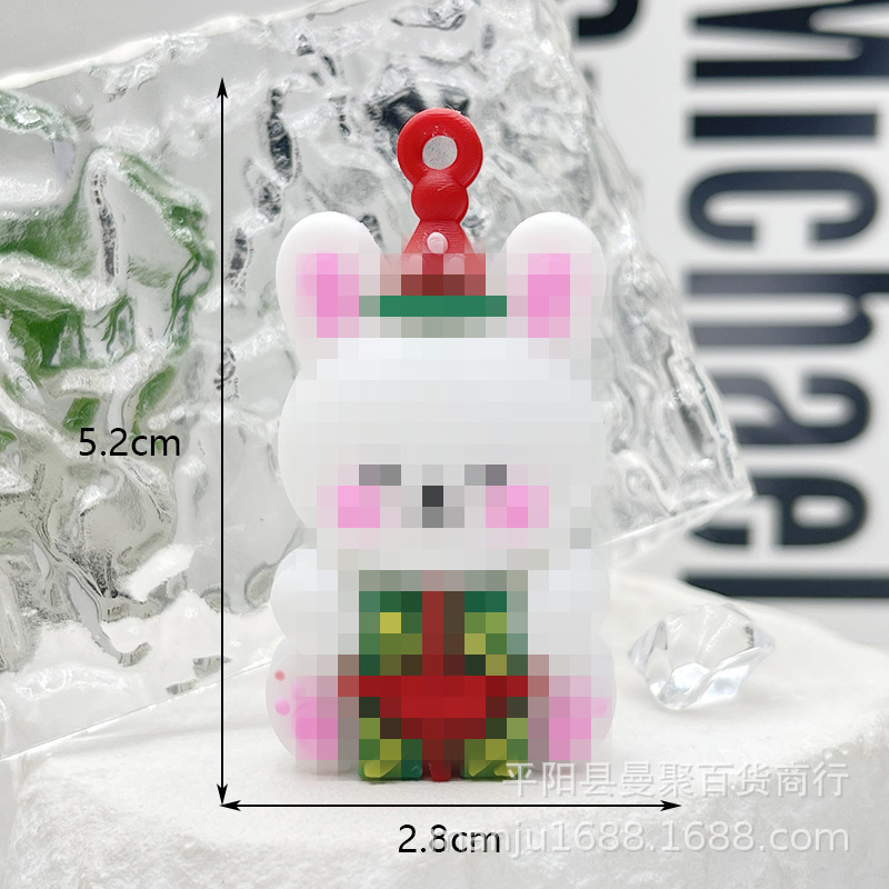 2025 クリスマスキーホルダー pvc サンタクロースキーホルダーペンダントクリスマスツリー装飾ブラインドボックス人形|undefined