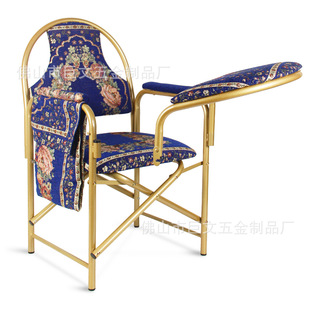 Export-Grade Metal Disassembly Worship Chair with Armrests, Stackable Row Chairs for Church Prayer and Nursing Homes
