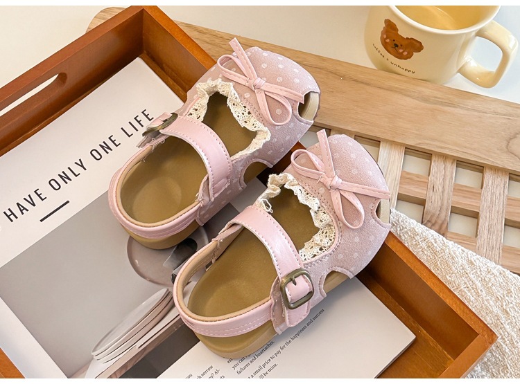 Mädchen Sandalen Mit Spitzenbesatz Und Weicher Sohle Für Kinder_voghion.com