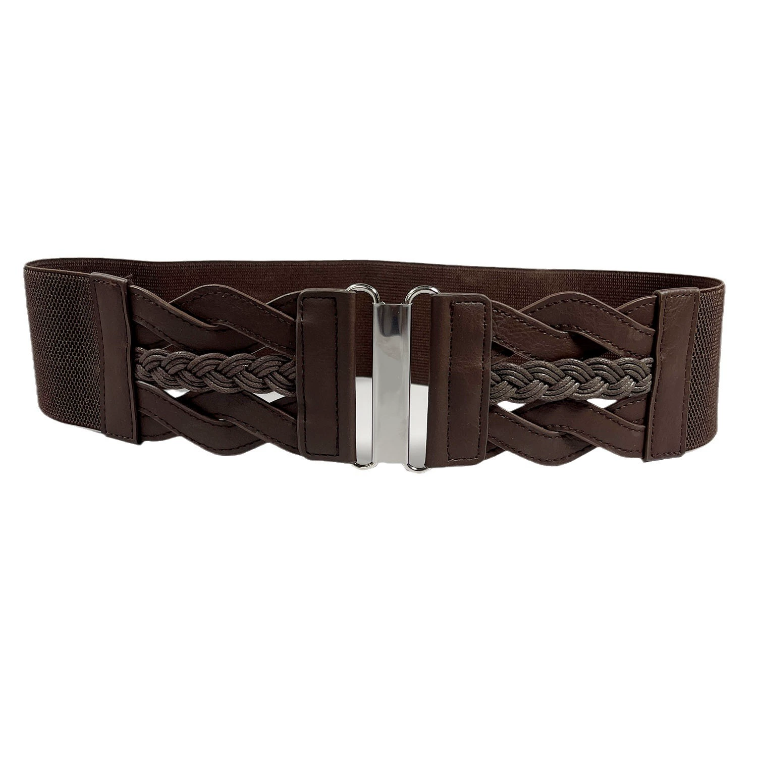 Elastic retro waist belt with pigtail
