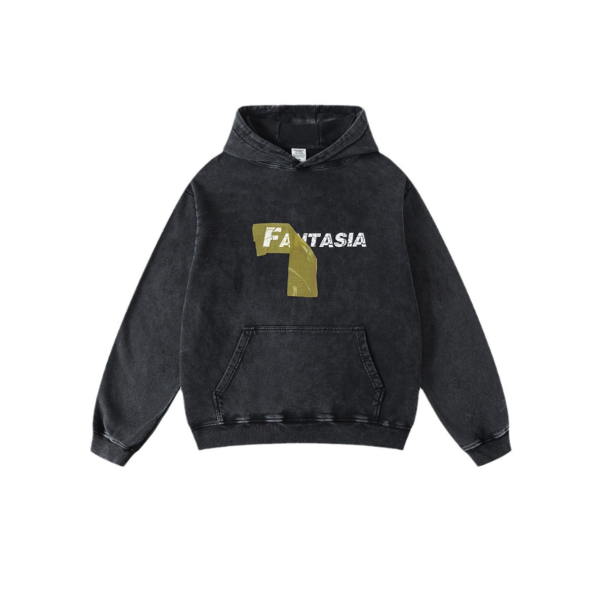 Impresora de marcas| 2025 otoño y invierno relajado americano retro transfronterizo lavado parodia pegatinas sudadera con capuz tendencia